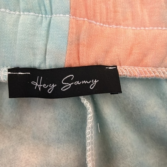 Hey Samy NWT Women’s Mint Green And Orange Sherbet Joggers Size Large - Picture 6 of 9